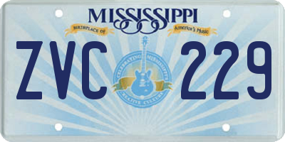 MS license plate ZVC229