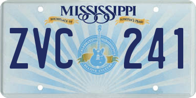 MS license plate ZVC241