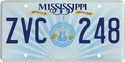 MS license plate ZVC248
