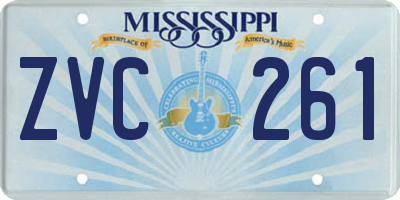 MS license plate ZVC261
