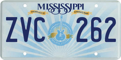 MS license plate ZVC262