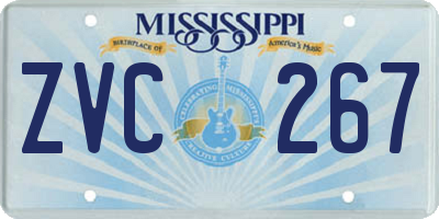 MS license plate ZVC267