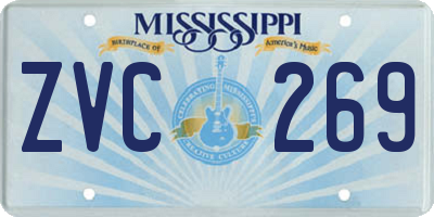 MS license plate ZVC269