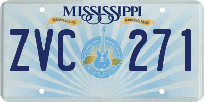 MS license plate ZVC271