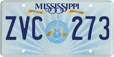 MS license plate ZVC273