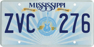 MS license plate ZVC276
