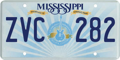 MS license plate ZVC282