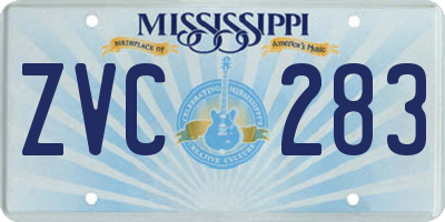 MS license plate ZVC283