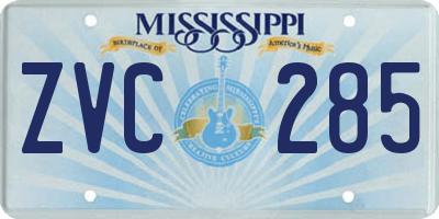 MS license plate ZVC285