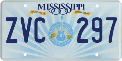 MS license plate ZVC297
