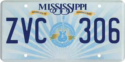 MS license plate ZVC306