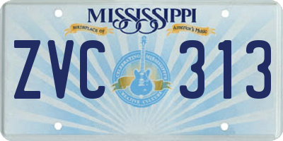 MS license plate ZVC313