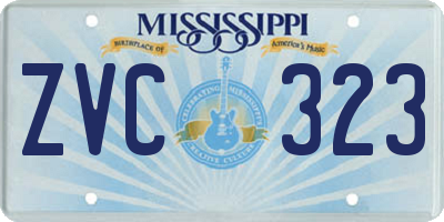 MS license plate ZVC323