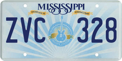 MS license plate ZVC328