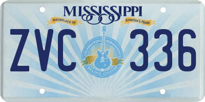MS license plate ZVC336