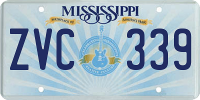 MS license plate ZVC339