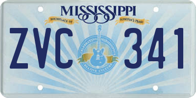 MS license plate ZVC341