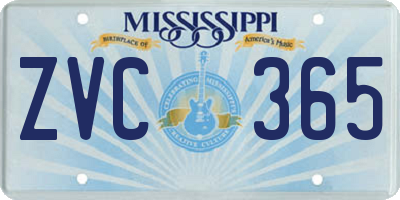 MS license plate ZVC365