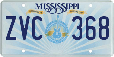 MS license plate ZVC368