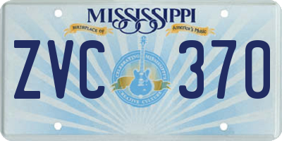MS license plate ZVC370