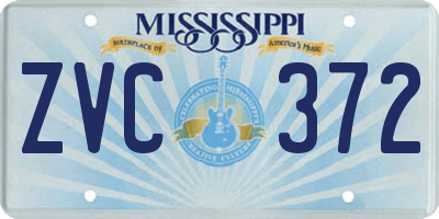 MS license plate ZVC372