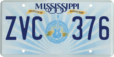 MS license plate ZVC376