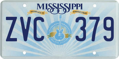 MS license plate ZVC379