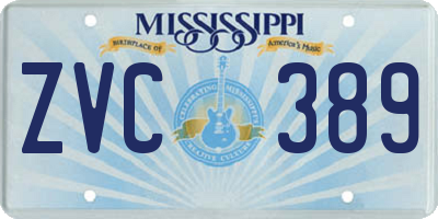 MS license plate ZVC389