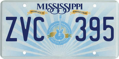 MS license plate ZVC395