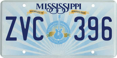 MS license plate ZVC396