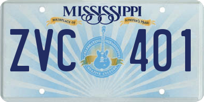 MS license plate ZVC401