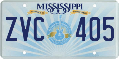 MS license plate ZVC405