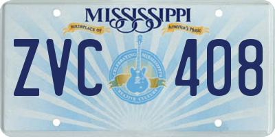 MS license plate ZVC408