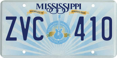 MS license plate ZVC410