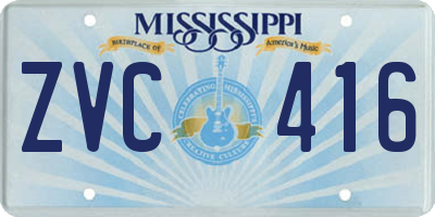 MS license plate ZVC416