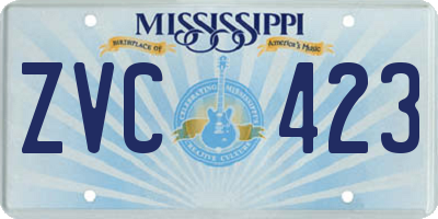 MS license plate ZVC423