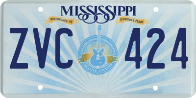 MS license plate ZVC424