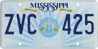 MS license plate ZVC425