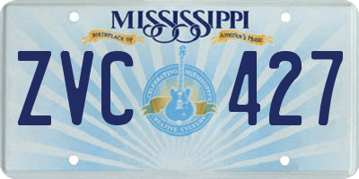MS license plate ZVC427