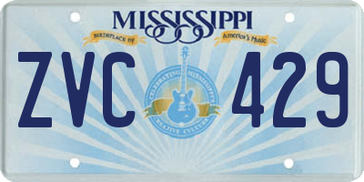 MS license plate ZVC429
