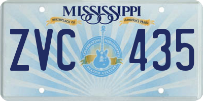 MS license plate ZVC435