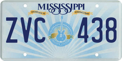 MS license plate ZVC438