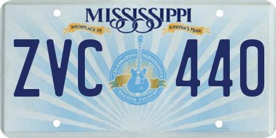 MS license plate ZVC440