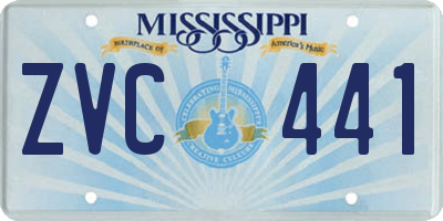 MS license plate ZVC441