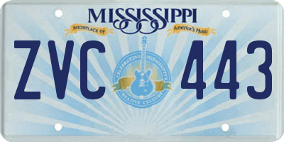 MS license plate ZVC443