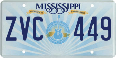 MS license plate ZVC449
