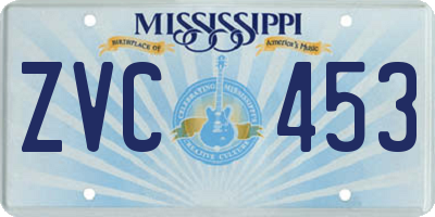 MS license plate ZVC453