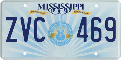 MS license plate ZVC469