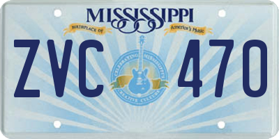 MS license plate ZVC470