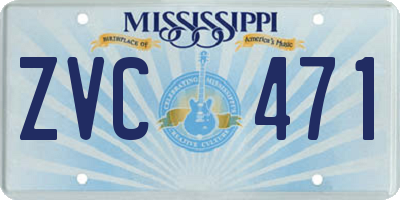 MS license plate ZVC471